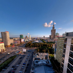 Na dachu budynku PAST-a - w Warszawie – panorama sferyczna 360°
