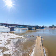 Plaża Poniatówka zimą